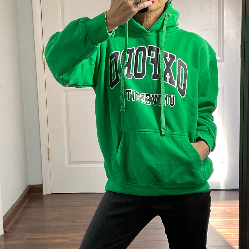 Oxford University Green Sweatshirt Hoodie size M